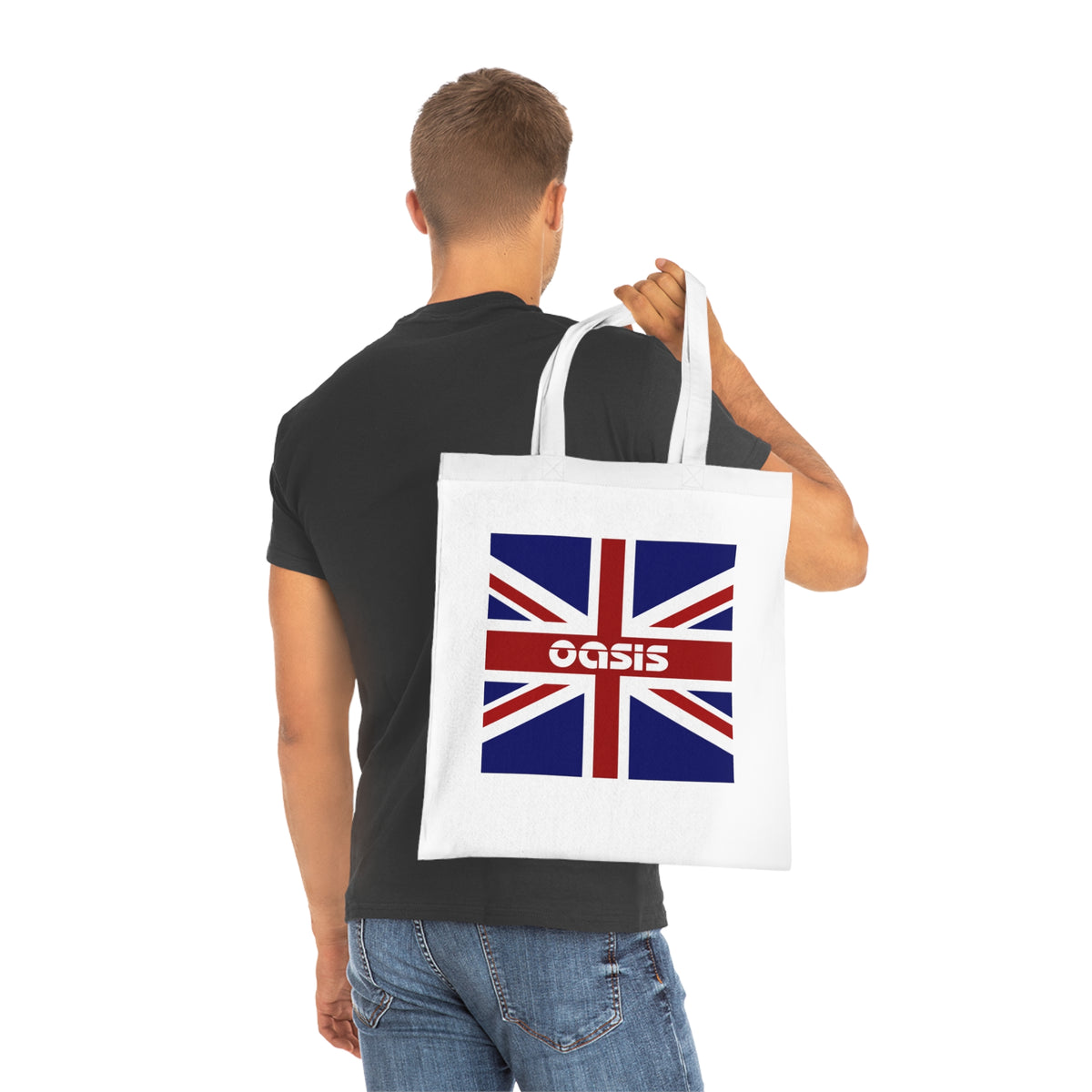 Union Jack Oasis Tote Bag — British Flag Cotton Shopper