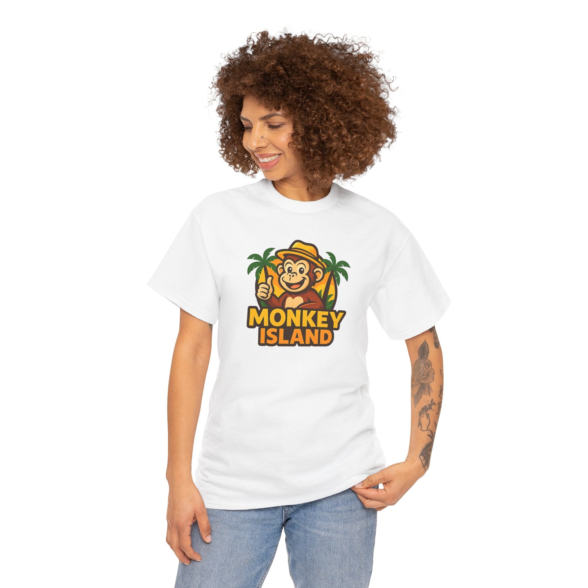 Monkey Island T-Shirt — Cute Tropical Monkey Logo Tee