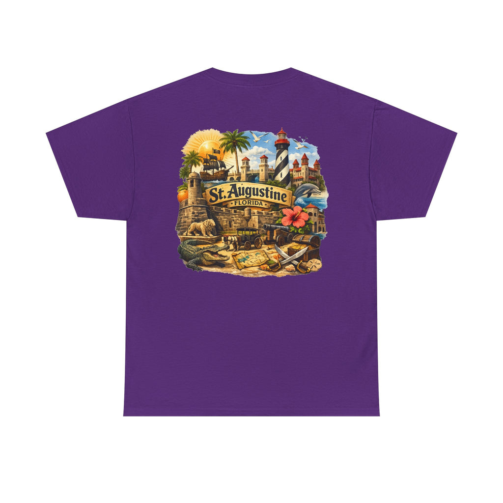 St. Augustine Florida Vintage Travel Tee — Retro Beach & Lighthouse Souvenir T-Shirt