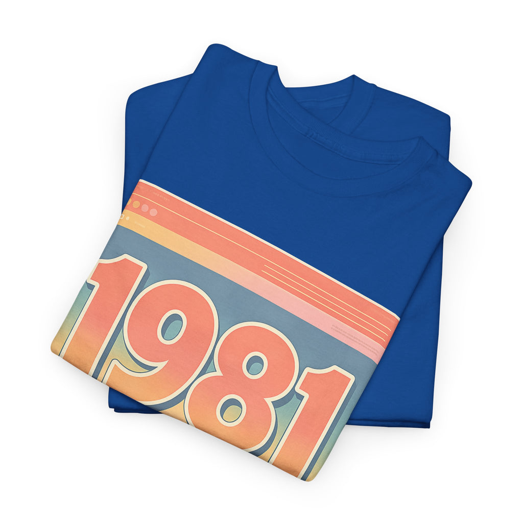 Vintage 1981 Retro Tee — 40th Birthday Gift Shirt