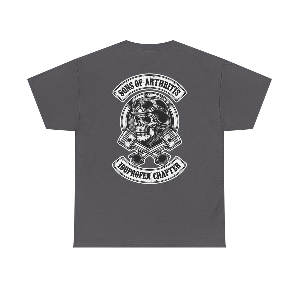 Sons of Arthritis Tee — Humorous Biker Skull "Ibuprofen Chapter" T-Shirt