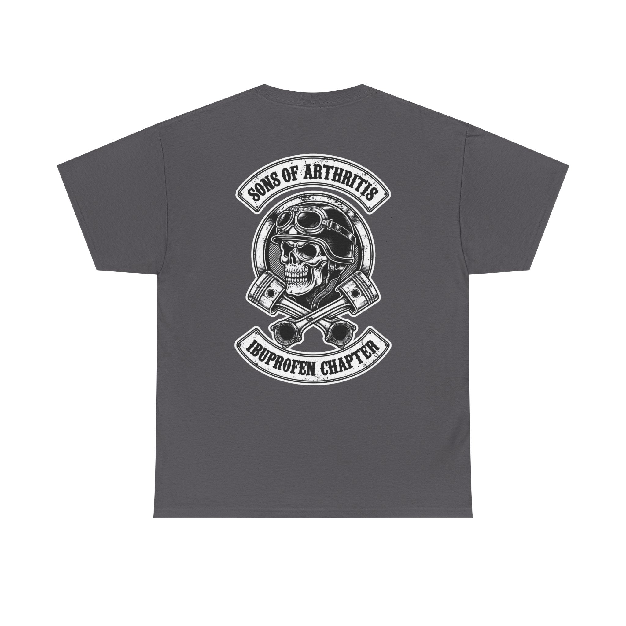 Sons of Arthritis Tee — Humorous Biker Skull "Ibuprofen Chapter" T-Shirt