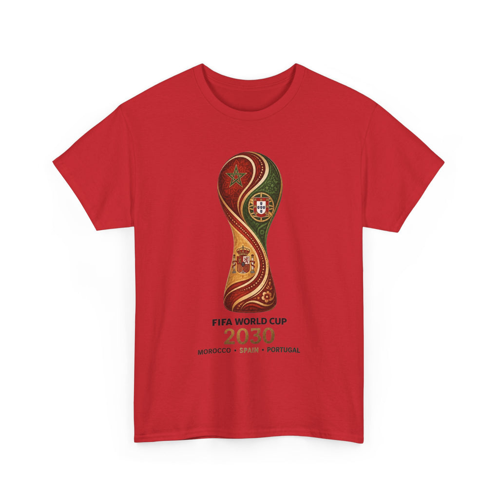 FIFA World Cup 2030 Trophy T-Shirt — Morocco Spain Portugal Official Design