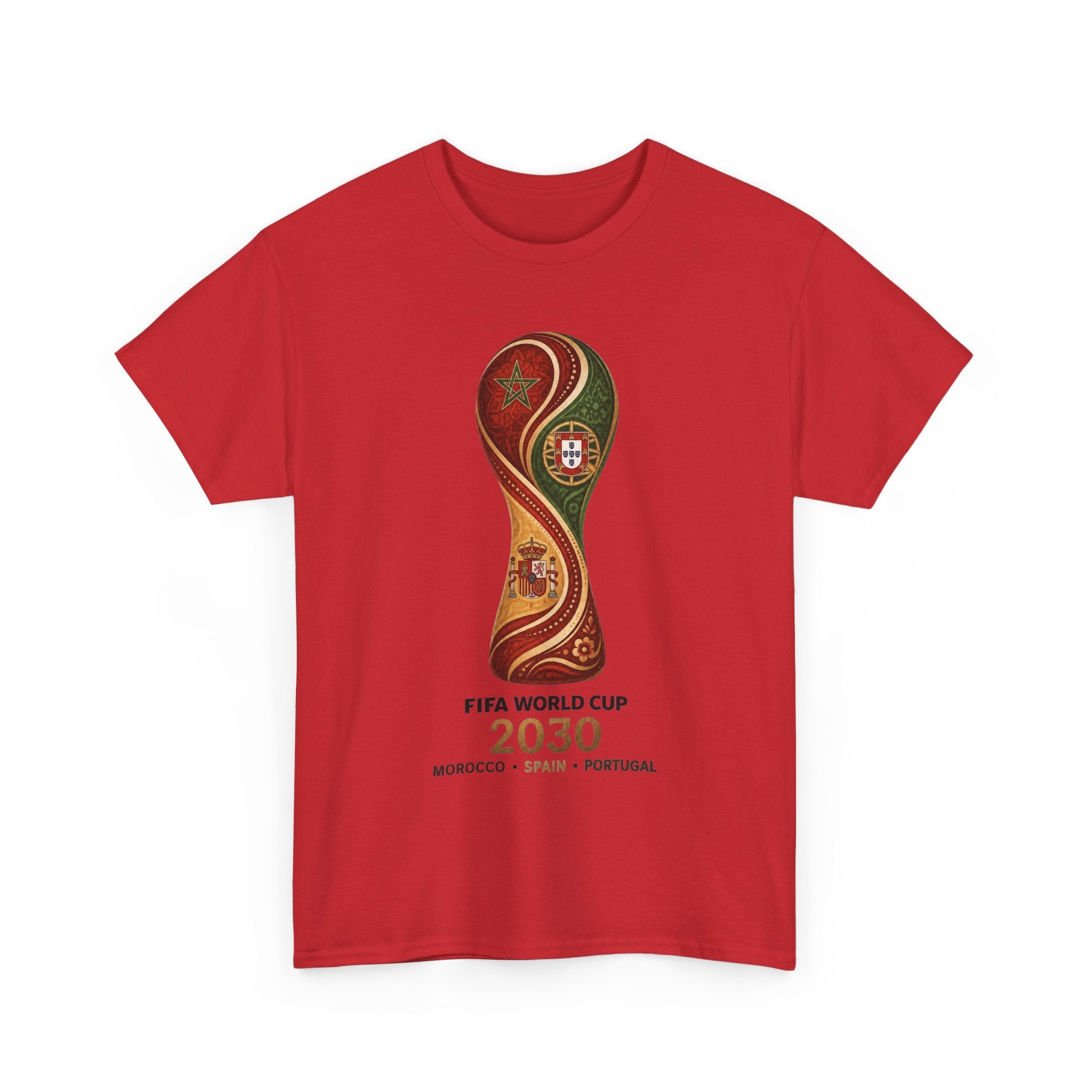 FIFA World Cup 2030 Trophy T-Shirt — Morocco Spain Portugal Official Design