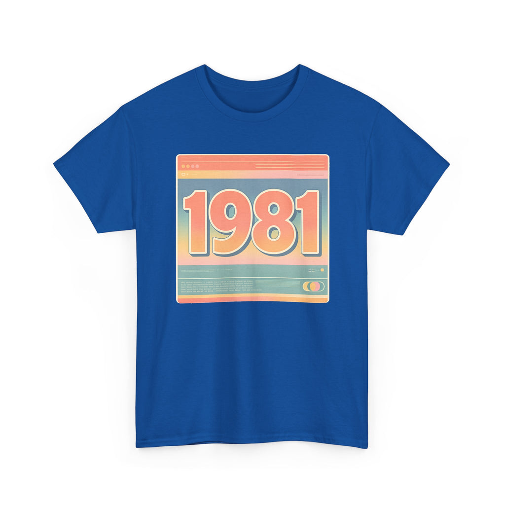 Vintage 1981 Retro Tee — 40th Birthday Gift Shirt