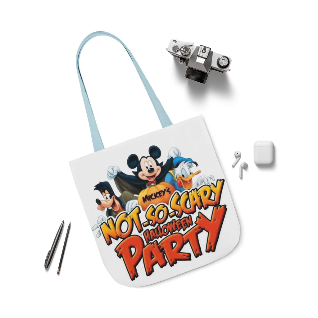 Halloween Party Canvas Tote Bag — "Not-So-Scary Halloween Party" Graphic