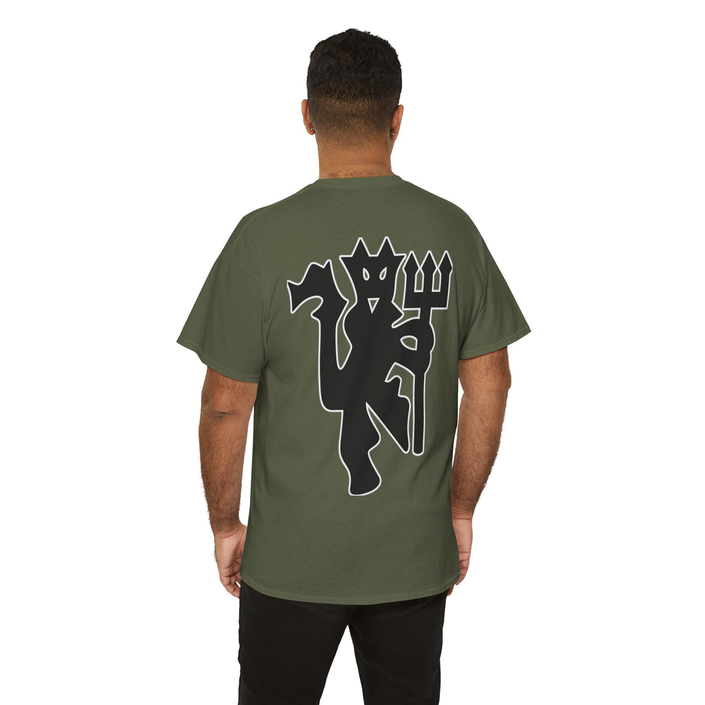 Manchester United Devil Cotton T-Shirt – Retro Trident Football Crest Tee