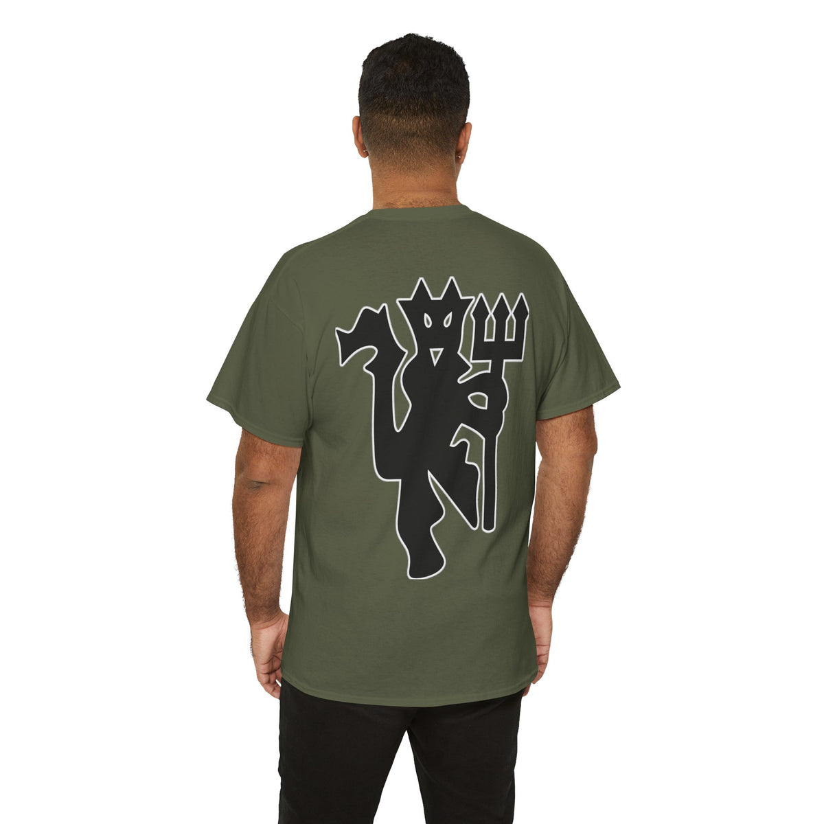 Manchester United Devil Cotton T-Shirt – Retro Trident Football Crest Tee