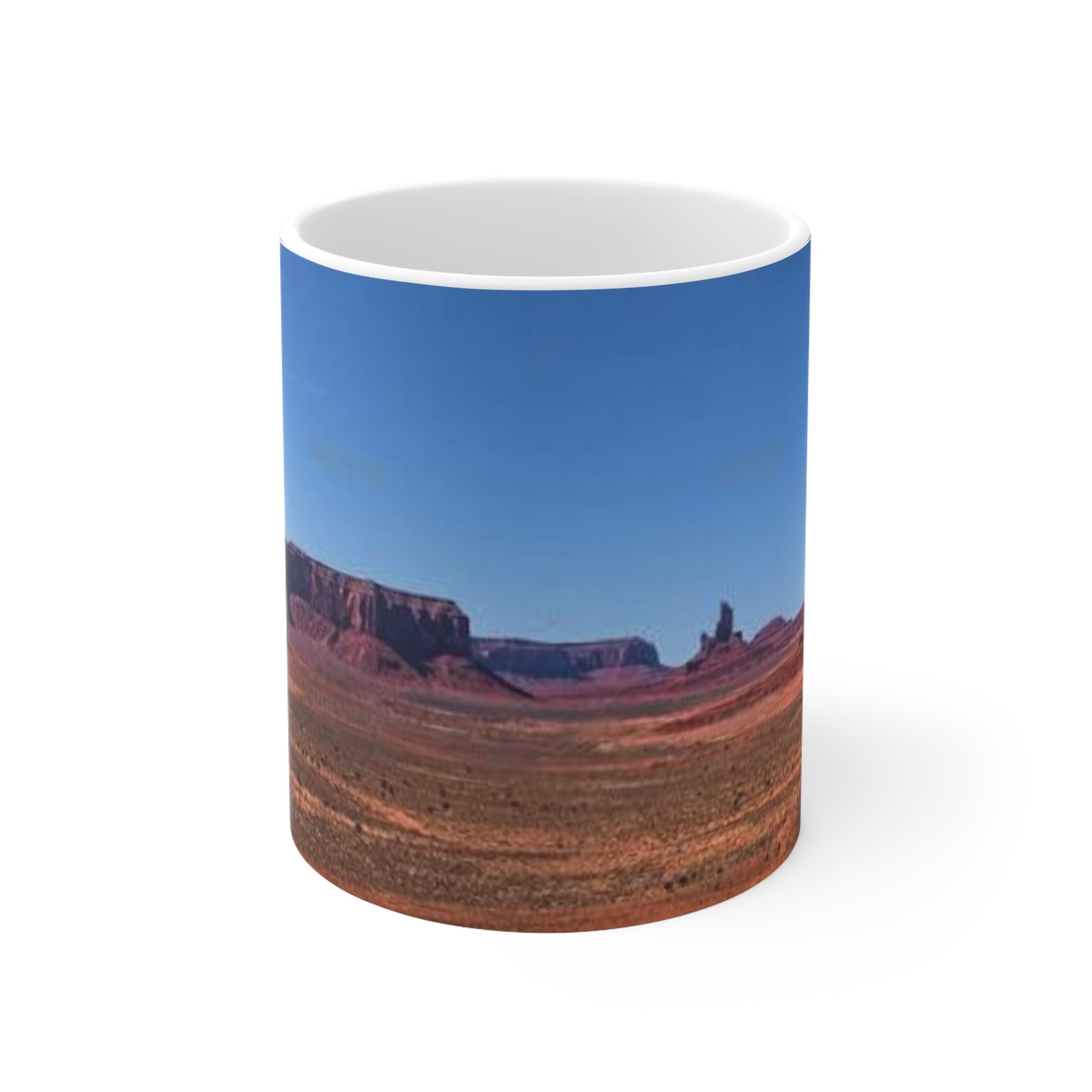 Desert Panorama Mug — Monument Valley Scenic Ceramic Coffee Cup (11oz & 15oz)