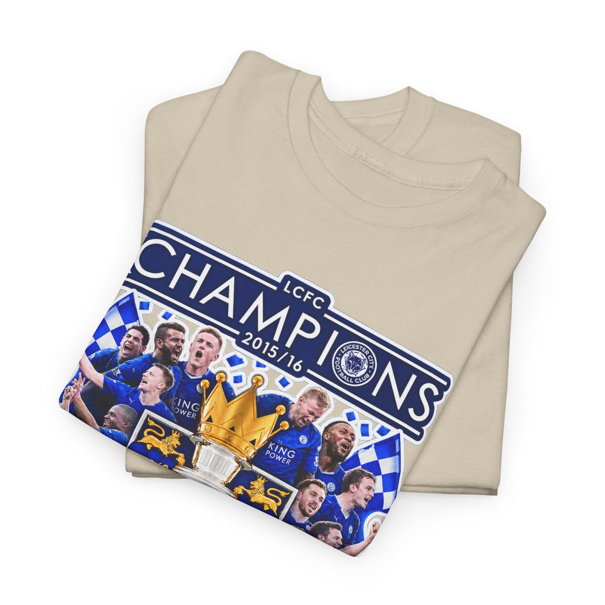 Leicester City 2015/2016 Champions Trophy Soccer T-Shirt — Team Victory Graphic Tee