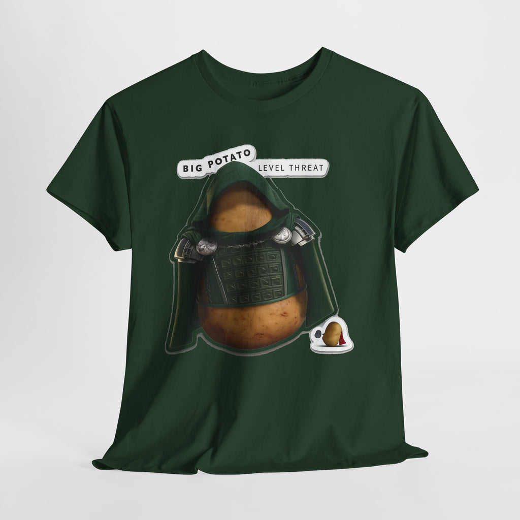 Big Potato "Level Threat" Doom Tee — Funny Potato Soldier Graphic T-Shirt