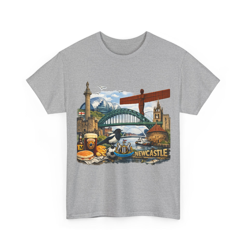 Newcastle Upon Tyne Landmark Tee — Vintage Cityscape T-Shirt