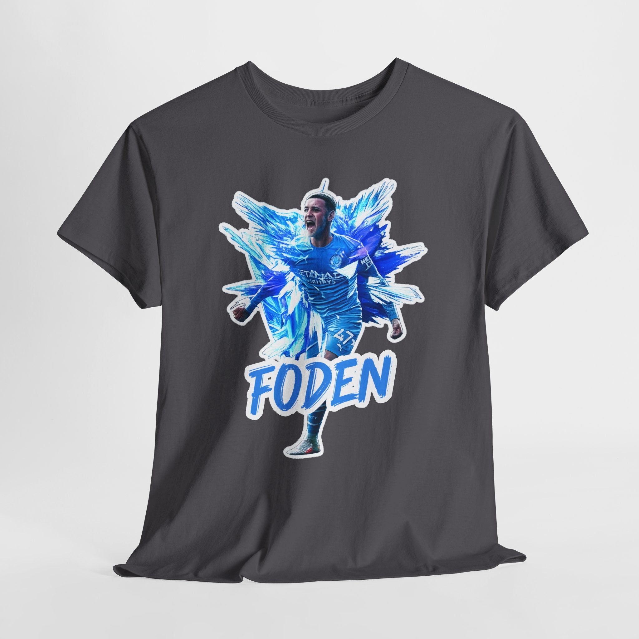 Phil Foden Manchester City Soccer T‑Shirt — Blue Graphic Football Fan Tee