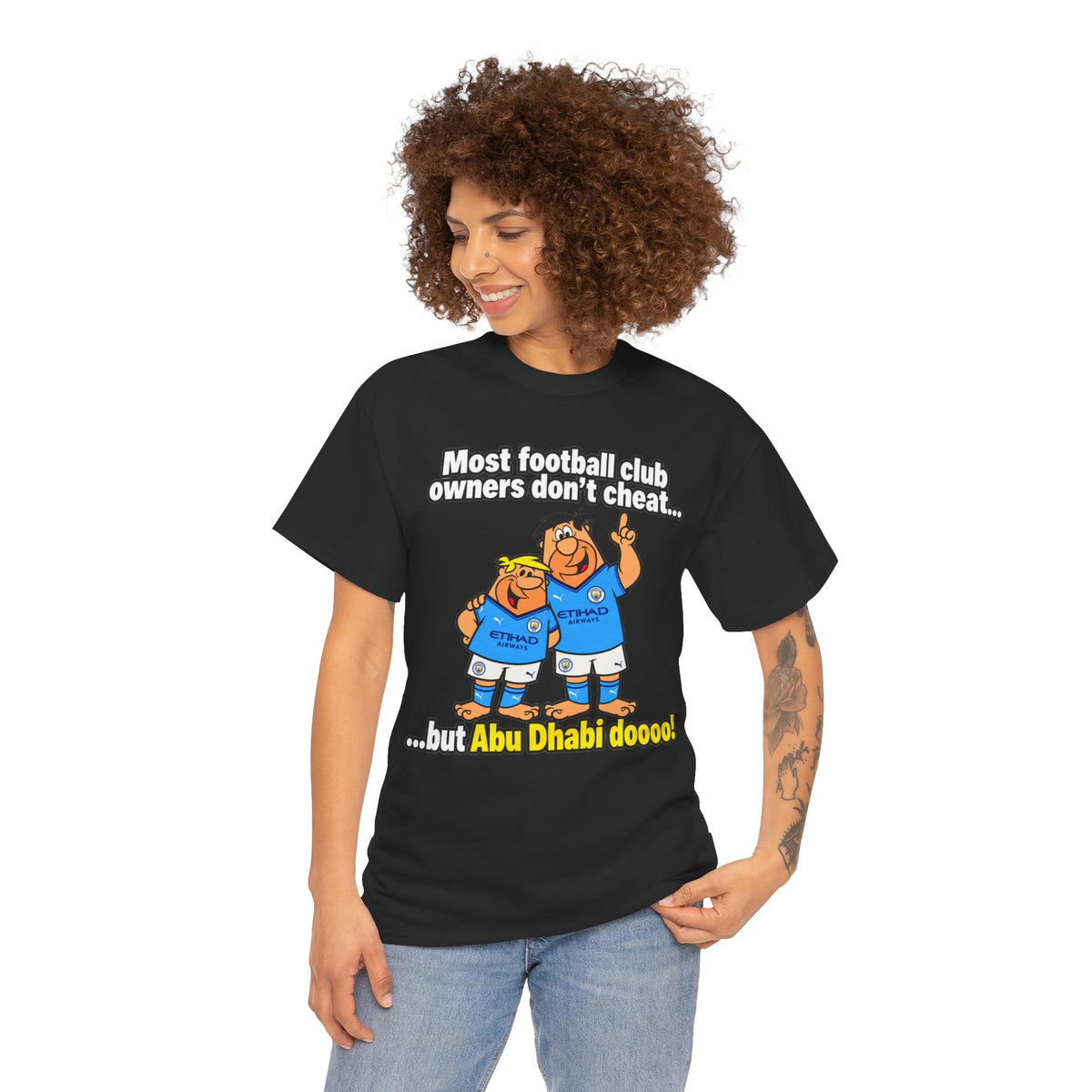 Manchester City Charges T‑Shirt — “Most Football Club Owners Don’t Cheat… but Abu Dhabi Dooo!”