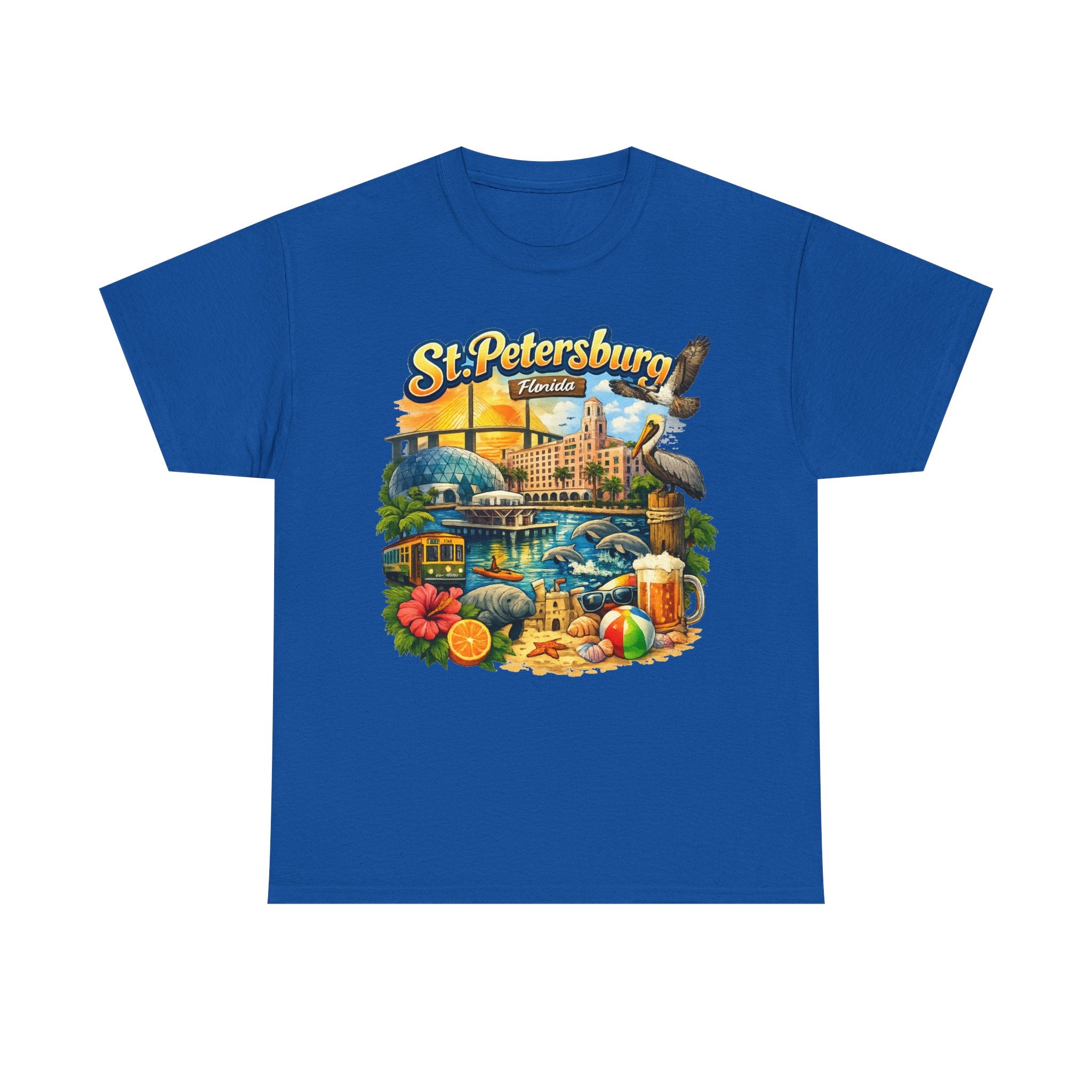 St. Petersburg Florida Retro Beach Scene T-Shirt