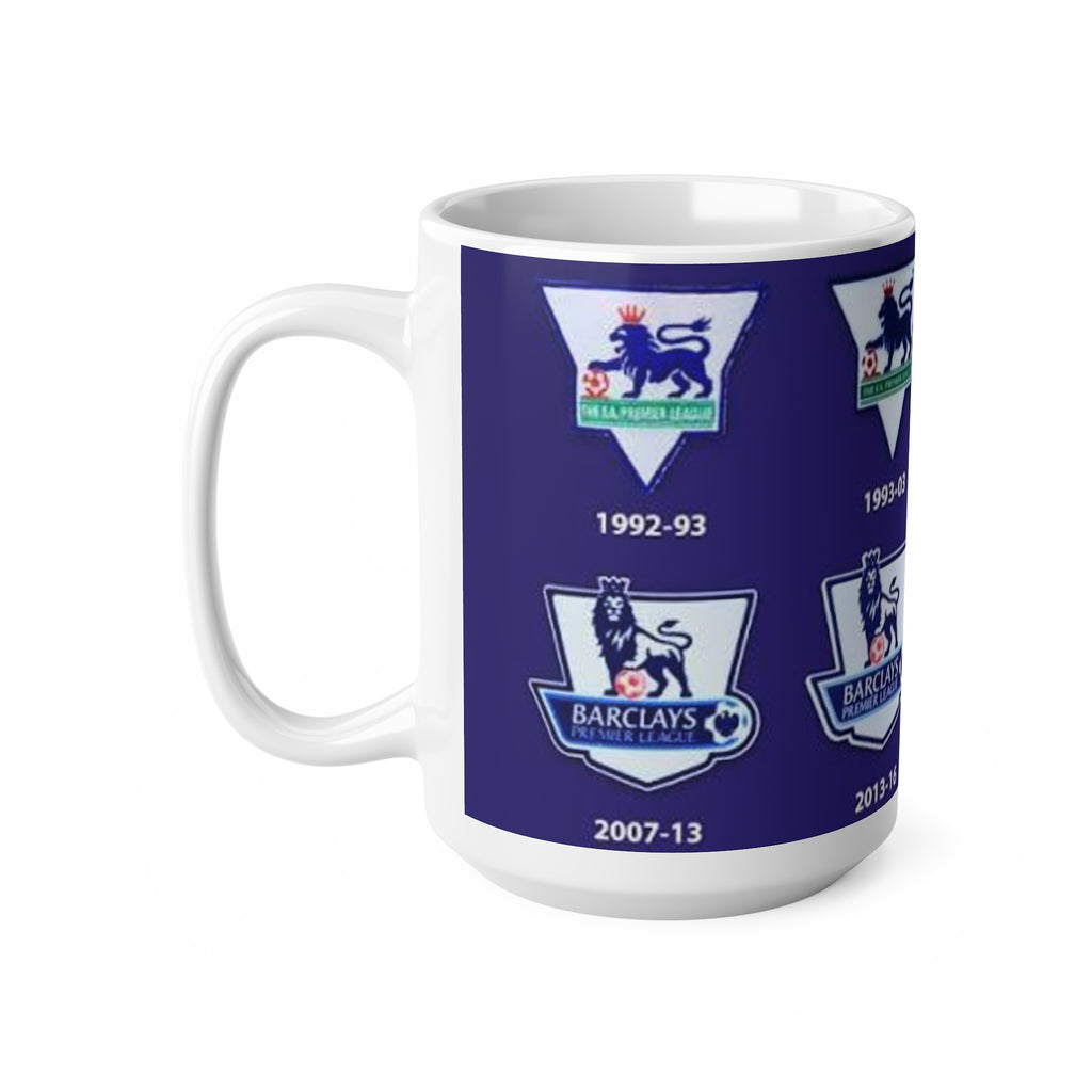 Premier League Sleeve Badges History Ceramic Coffee Cups, 11oz, 15oz