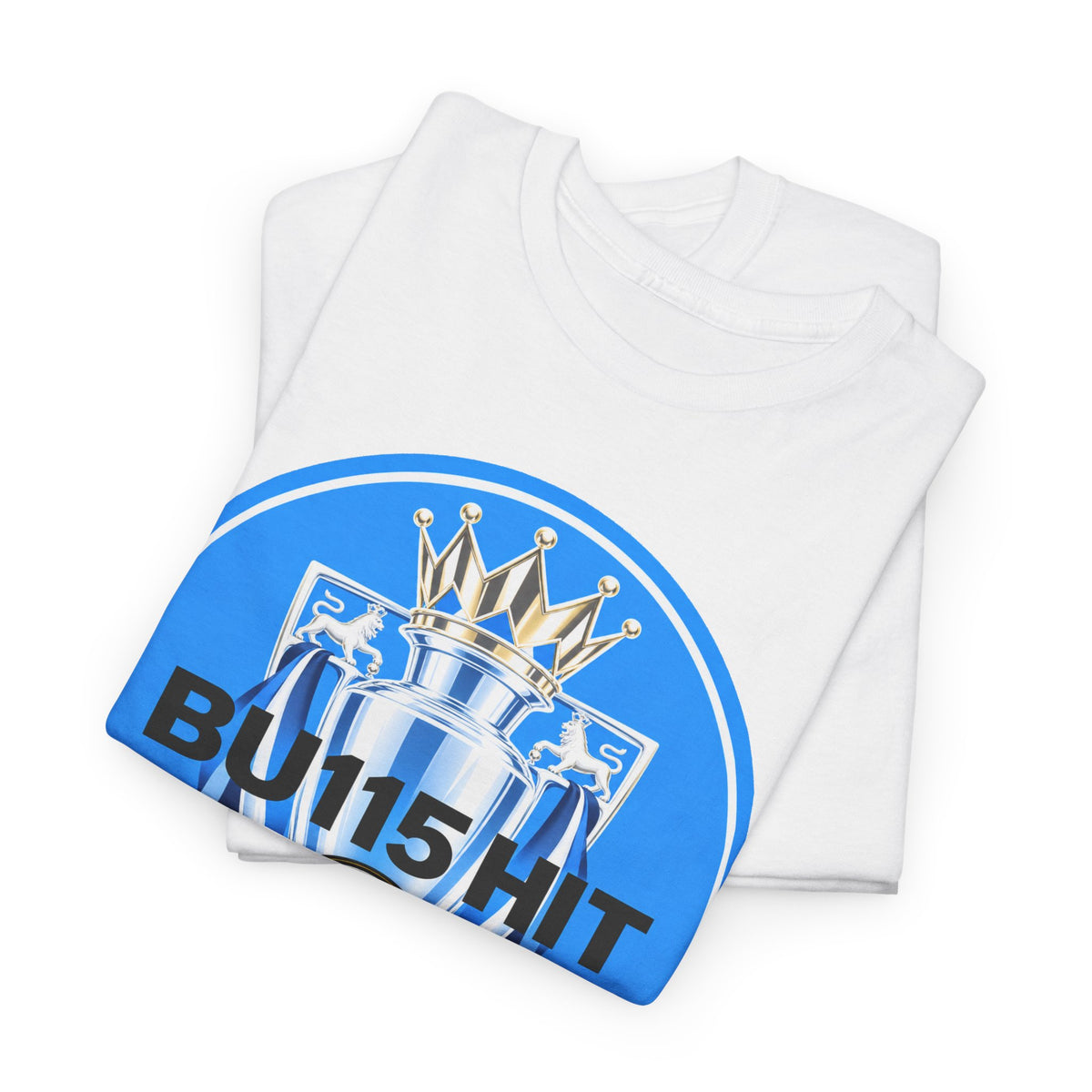 Manchester City Anti Premier League Charges Cotton T-Shirt — 'BU11SH1T' Blue Crown Football Shirt