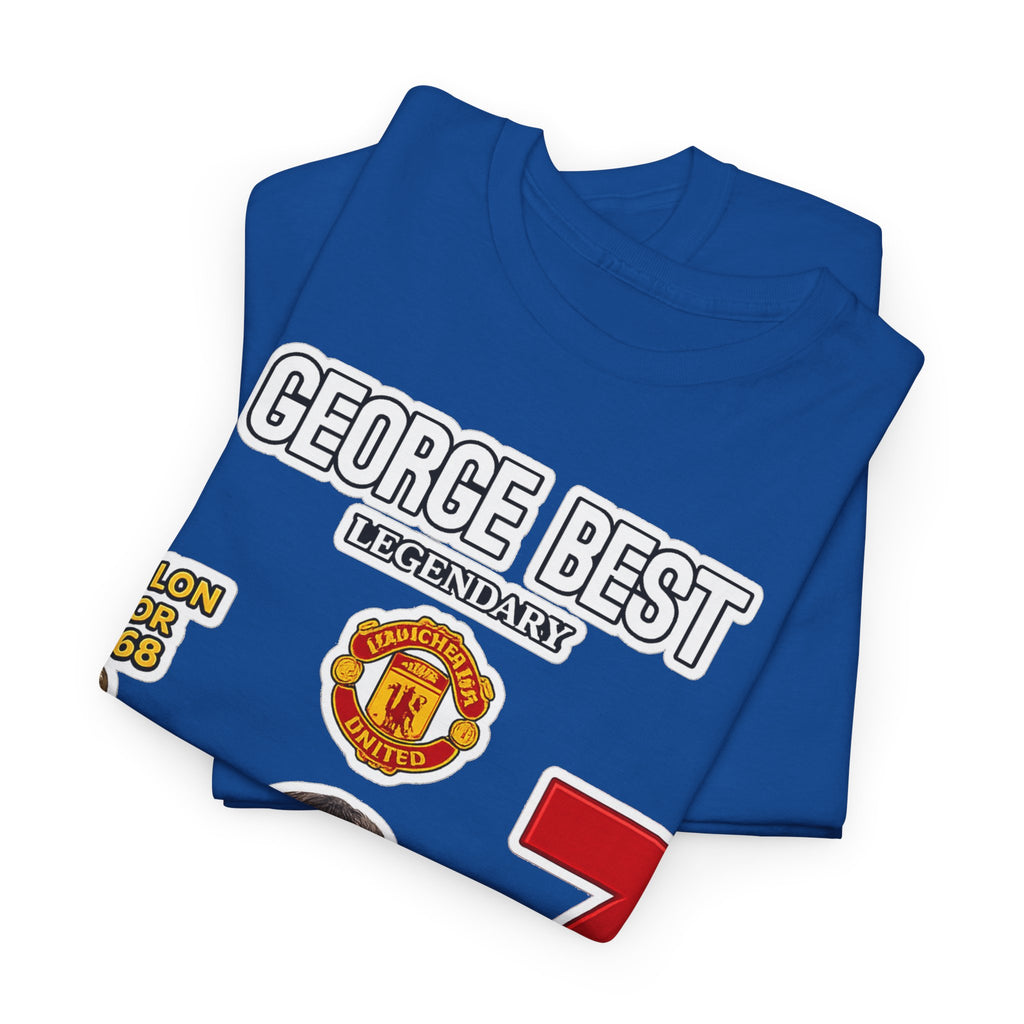 George Best Manchester United #7 Vintage Soccer T-Shirt – Ballon d'Or Tribute
