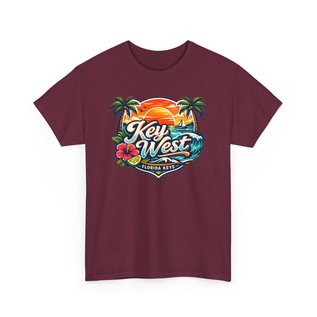 Key West Florida Keys T‑Shirt — Tropical Sunset Palm Beach Souvenir Tee