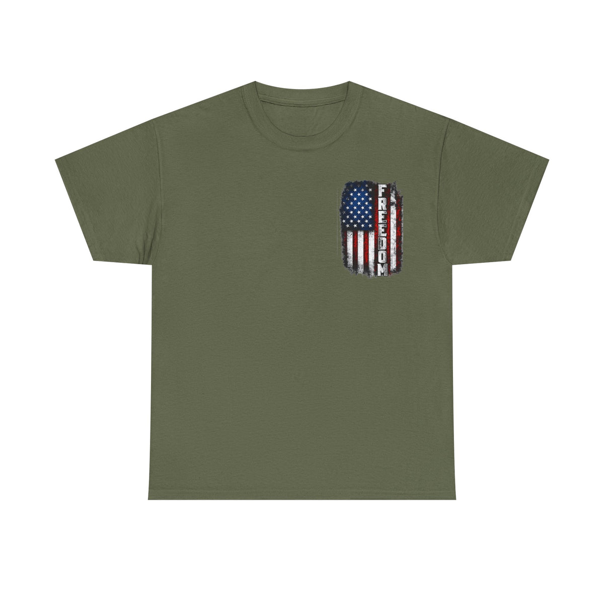 Freedom American Flag T-Shirt — Distressed USA Patriotic Tee
