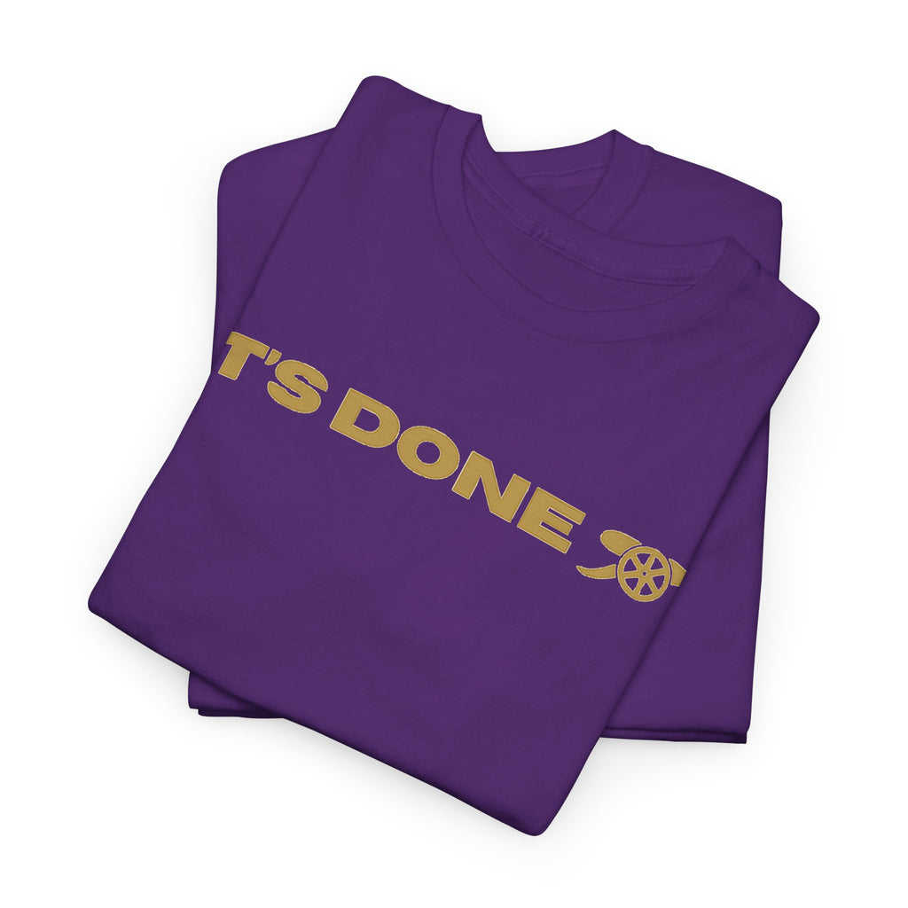 It's Done Arsenal Champions T-Shirt – Minimalist Gold Script Tee