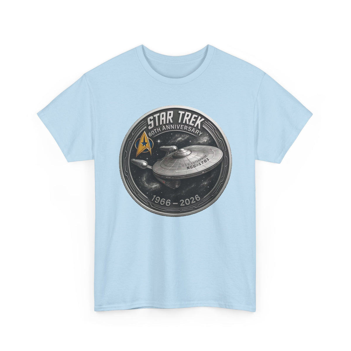 Star Trek 55th Anniversary Cotton T-Shirt – USS Enterprise 1966–2021 Graphic Shirt