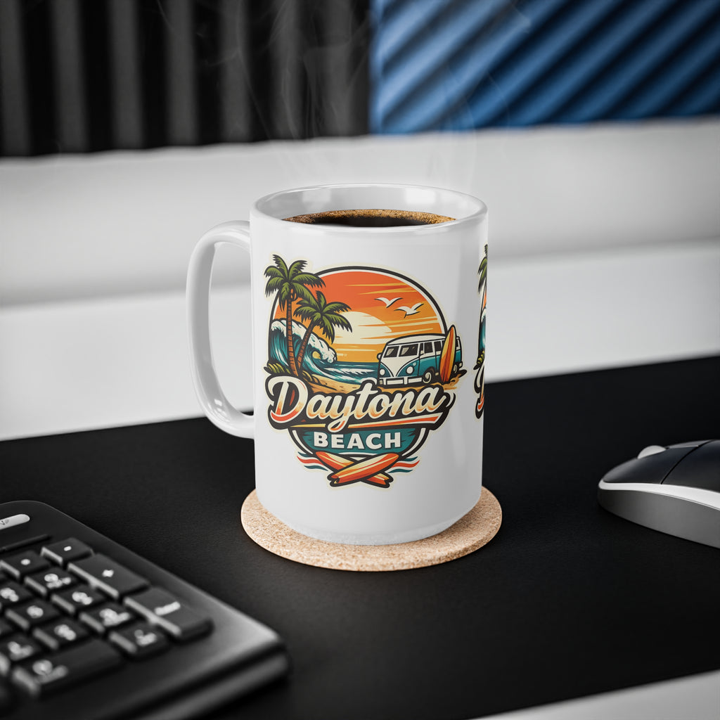 Daytona Beach Ceramic Coffee Cups, 11oz, 15oz