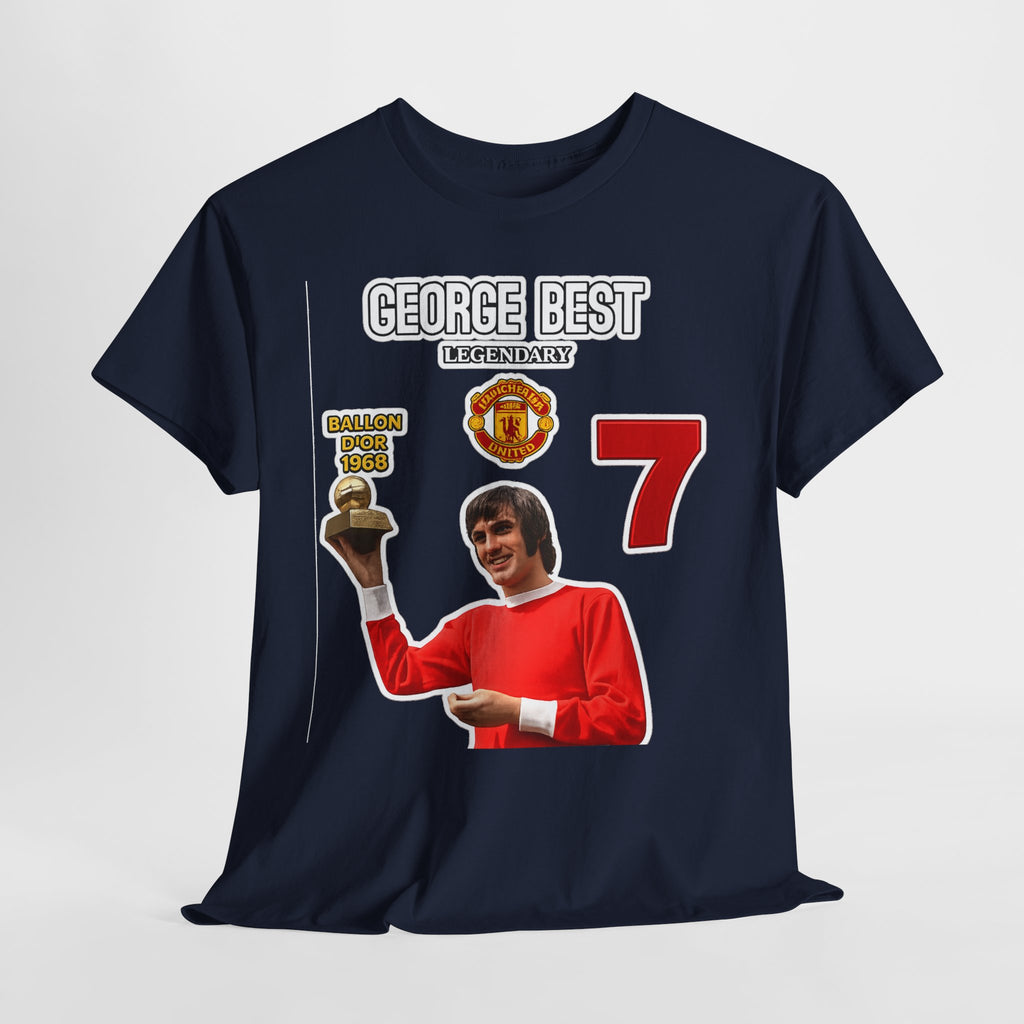 George Best Manchester United #7 Vintage Soccer T-Shirt – Ballon d'Or Tribute