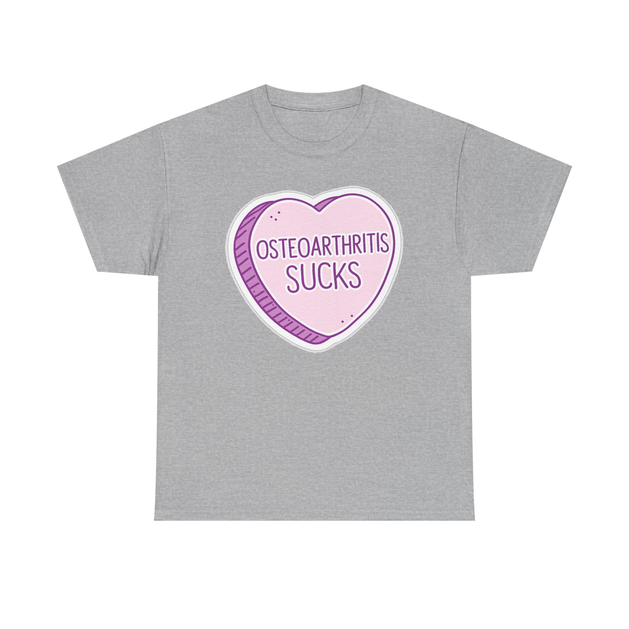 Osteoarthritis Sucks T-Shirt — Pink Heart Awareness Tee