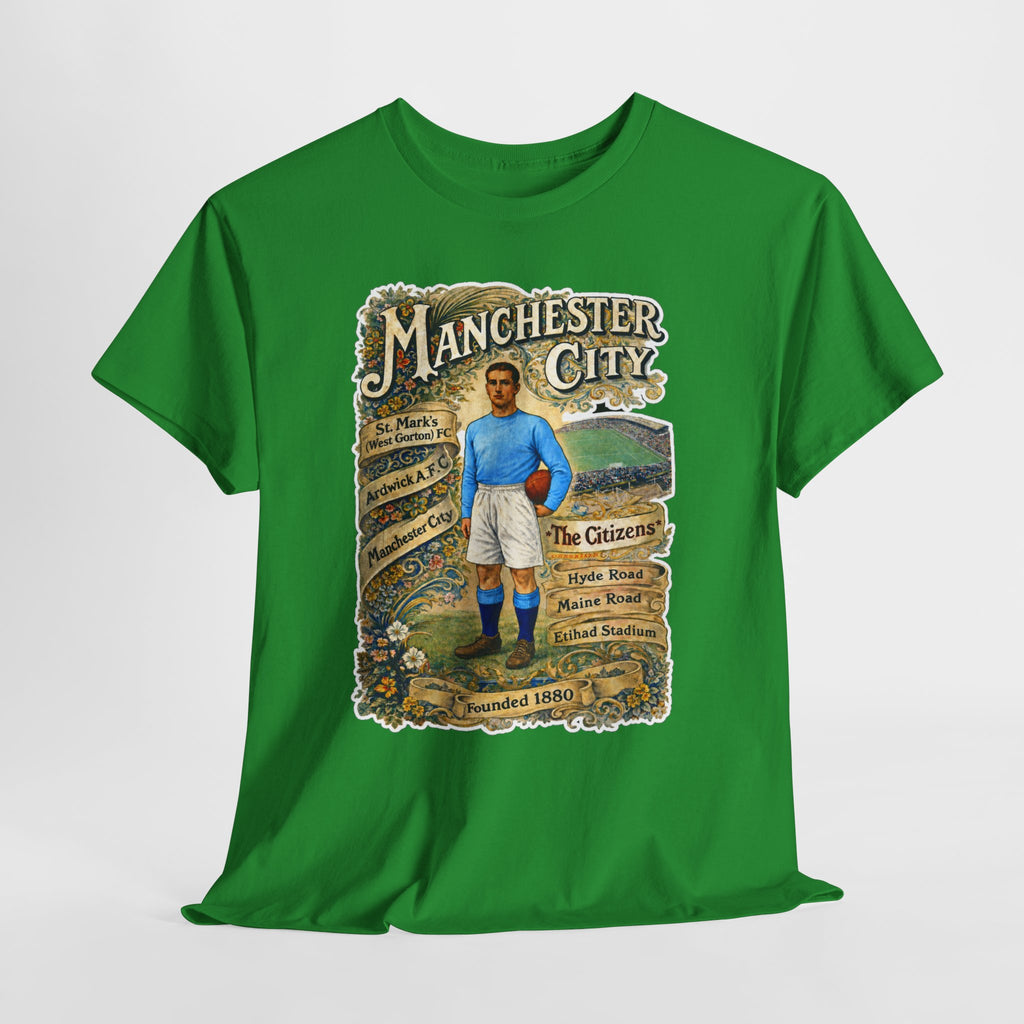 Manchester City Vintage Football Tee — Retro Soccer Graphic T-Shirt
