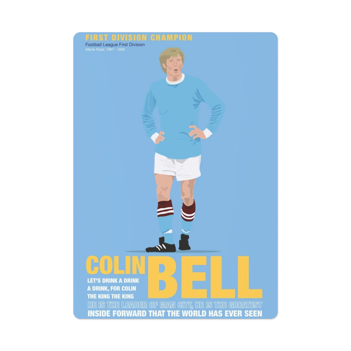 Colin Bell Manchester City Legend Playing / Poker Cards