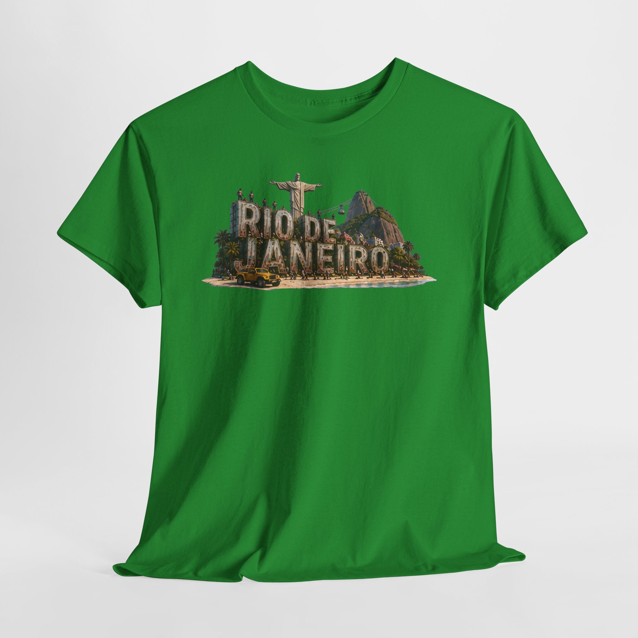 Rio de Janeiro Scenic T‑Shirt — Vintage Travel Tee with Christ the Redeemer Design