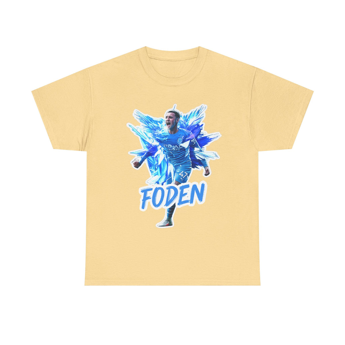 Phil Foden Manchester City Soccer T‑Shirt — Blue Graphic Football Fan Tee