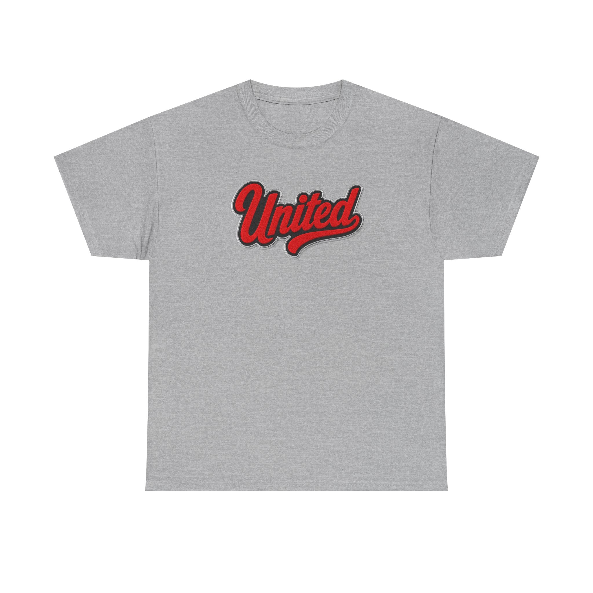 United Retro Script Tee — Vintage Red Logo T‑Shirt
