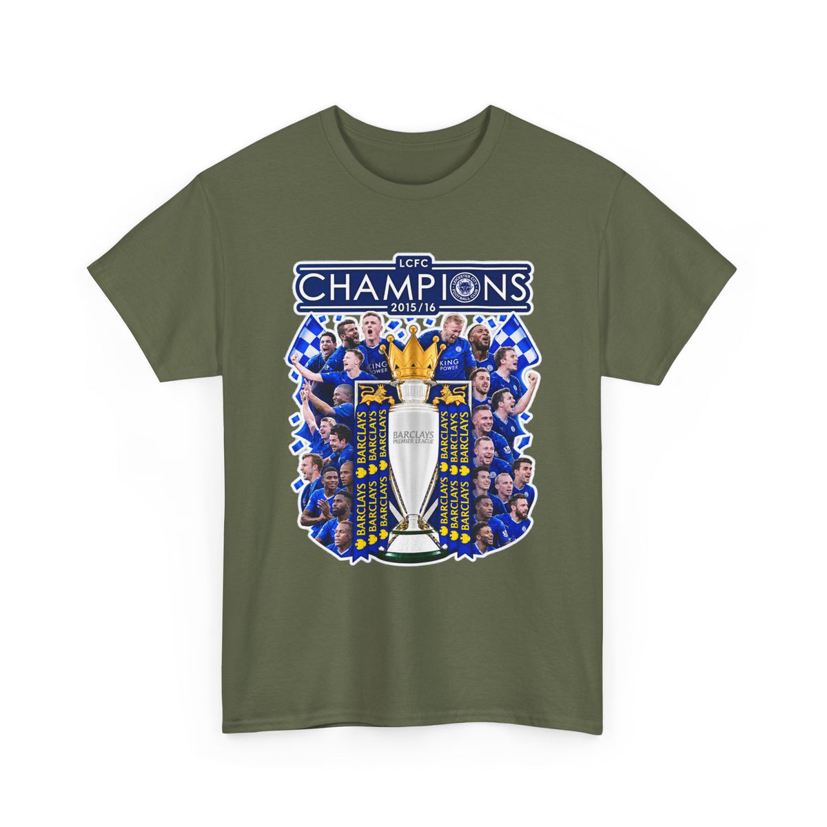 Leicester City 2015/2016 Champions Trophy Soccer T-Shirt — Team Victory Graphic Tee