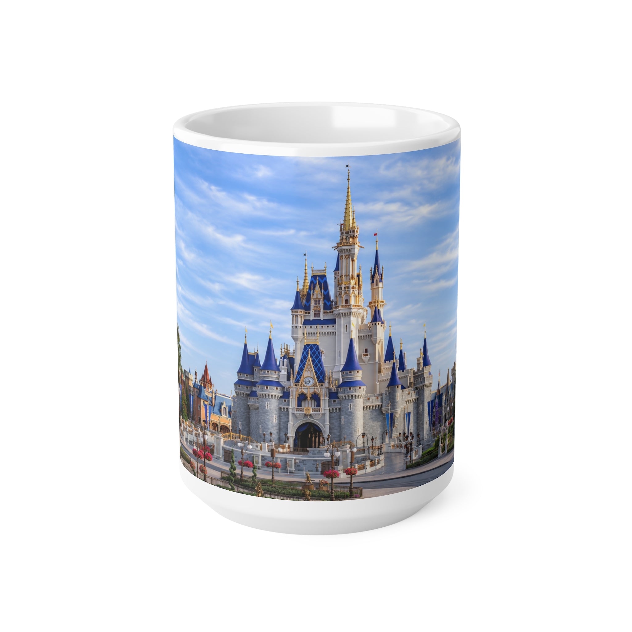 Walt Disney World Magic Kingdom Castle Skyline Ceramic Mug — Fantasy Theme Park Coffee Cup (11oz & 15oz)