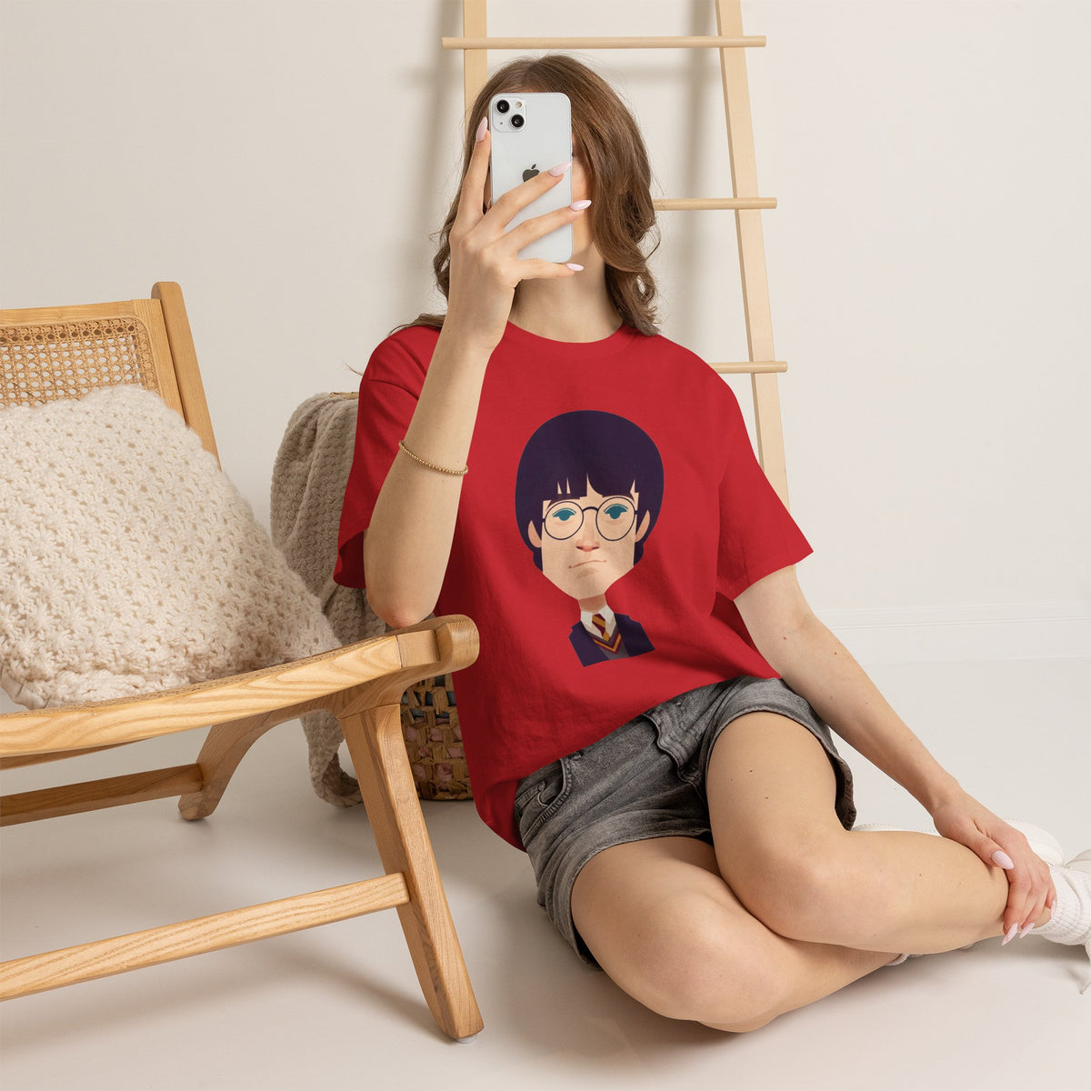 Harry Potter Wizard School Boy Cartoon Cotton T-Shirt