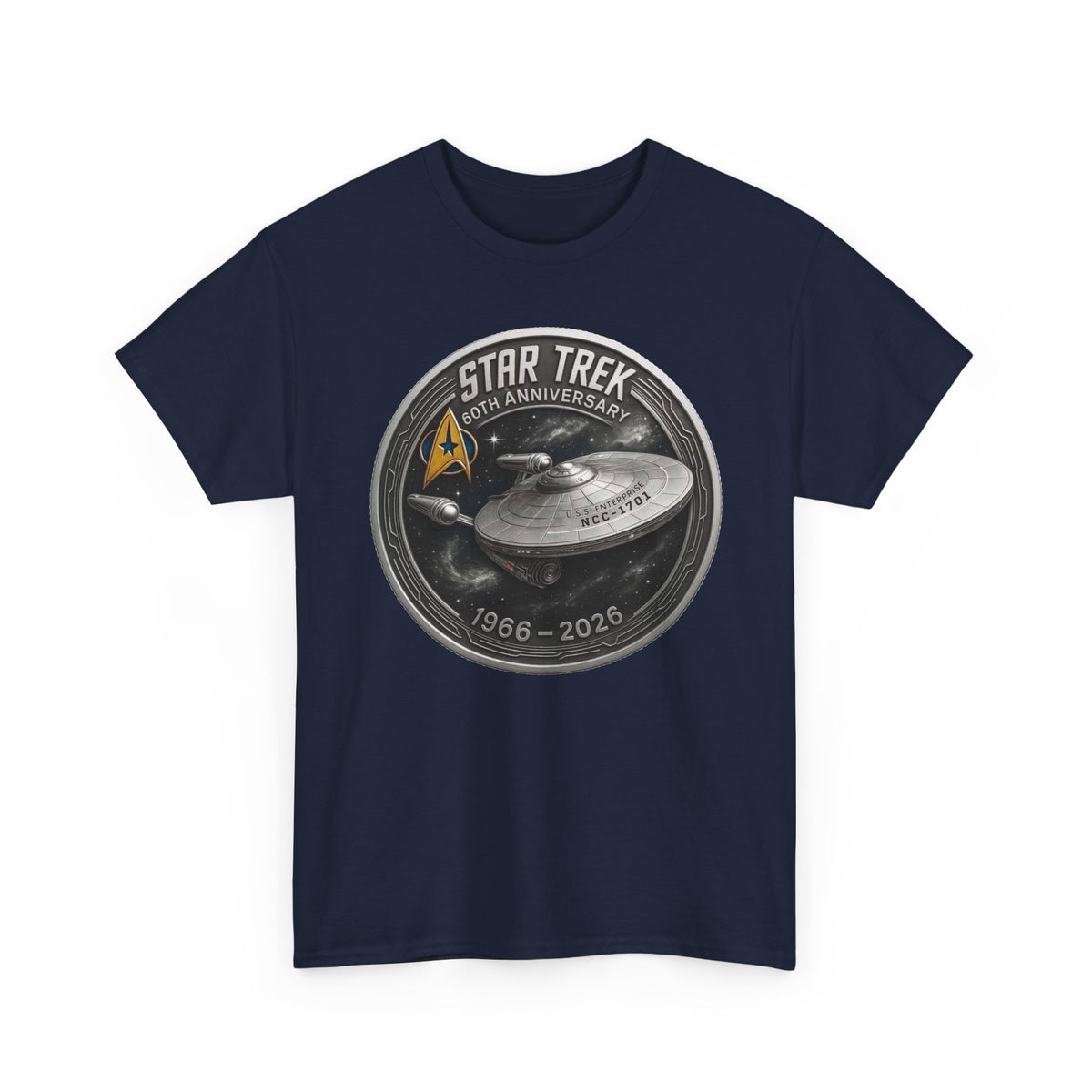Star Trek 55th Anniversary Cotton T-Shirt – USS Enterprise 1966–2021 Graphic Shirt
