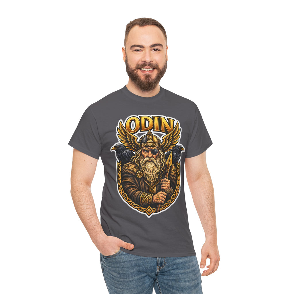 Odin Viking Cotton T-Shirt — Norse God Graphic Tee