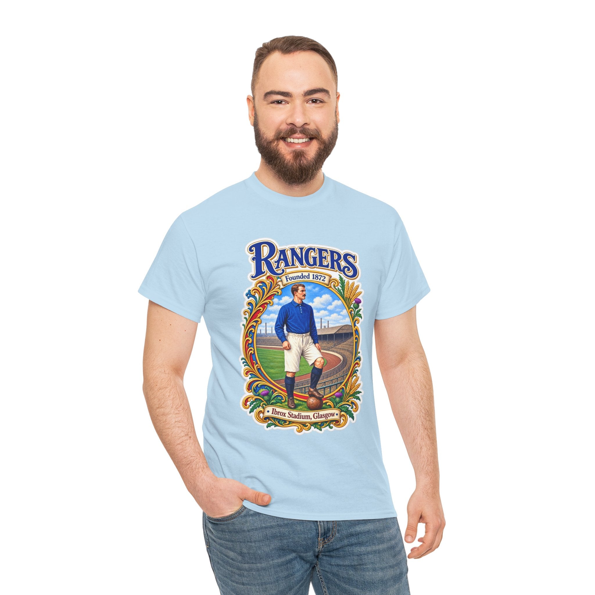 Rangers Retro Player Field Graphic Cotton T-Shirt