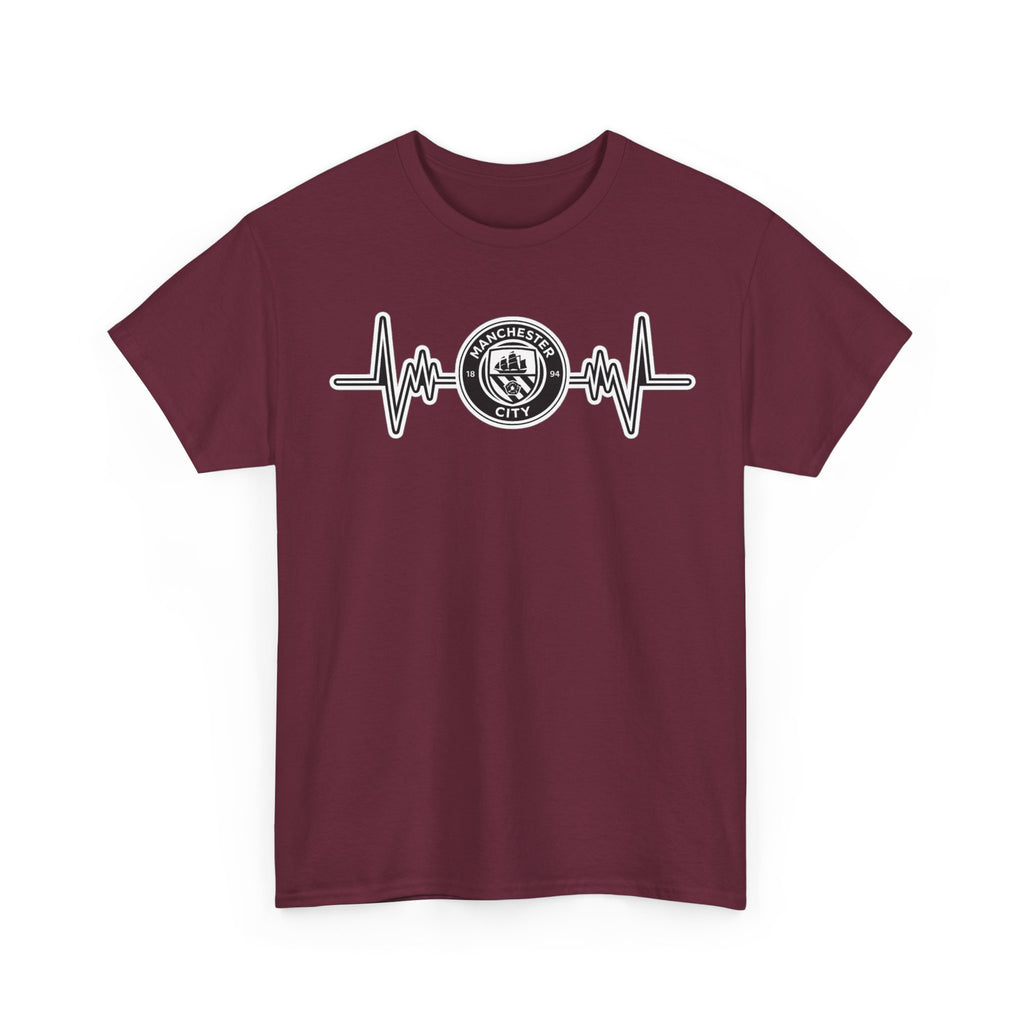 Manchester City Heartbeat Logo T-Shirt — Emergency Medical Services Pulse Tee
