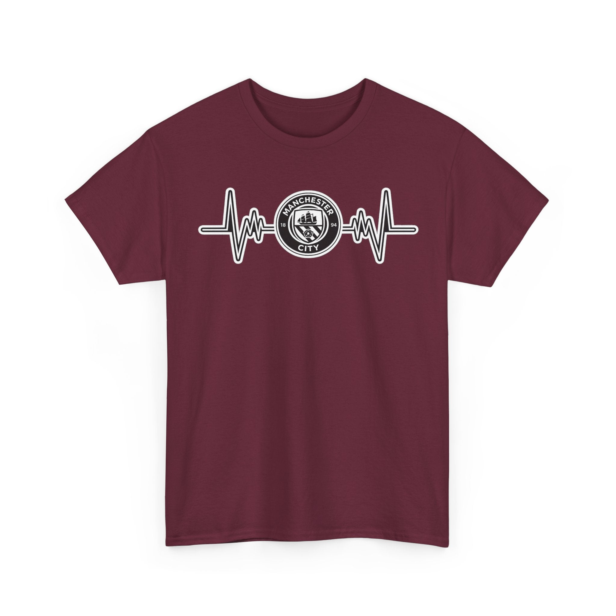 Manchester City Heartbeat Logo T-Shirt — Emergency Medical Services Pulse Tee