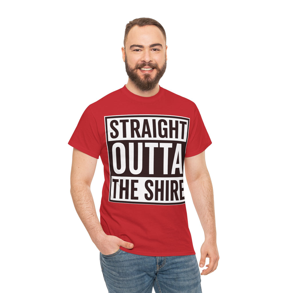 T-Shirt — "Straight Outta The Shire" Funny Hobbit Travel Tee