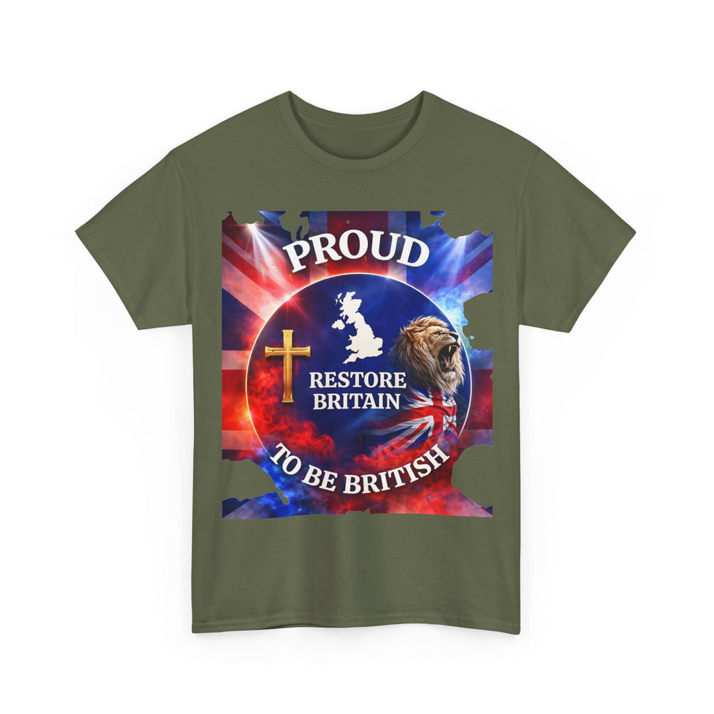 Proud to Be British Restore Britain Cotton T‑Shirt