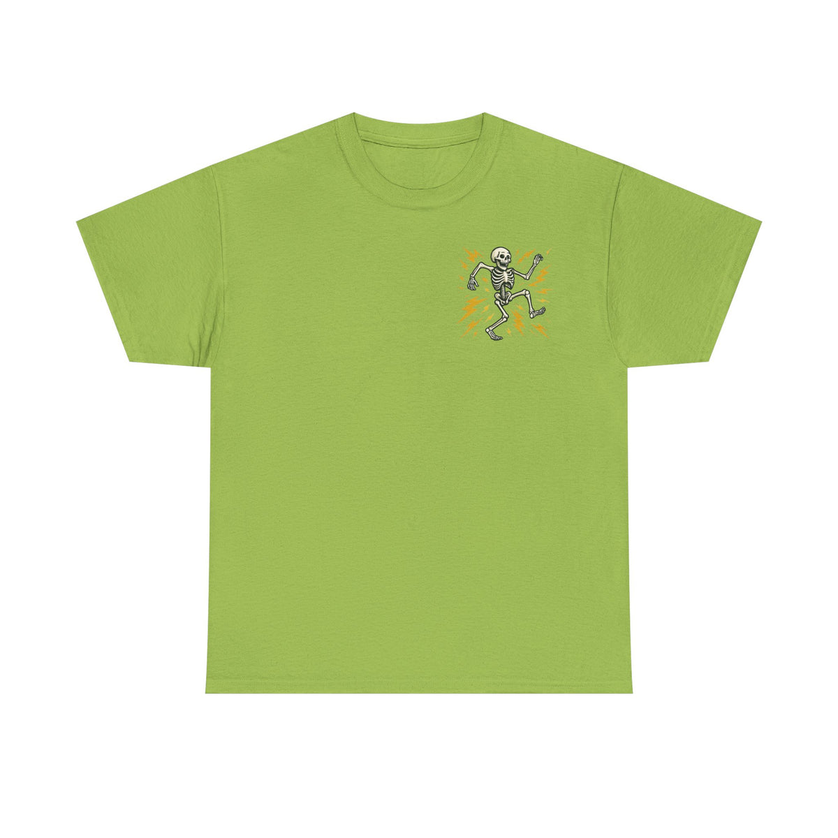 Electrician Skeleton Tee — "I'm an Electrician: If I Dance Without Music, Shut the Main Breaker Off"