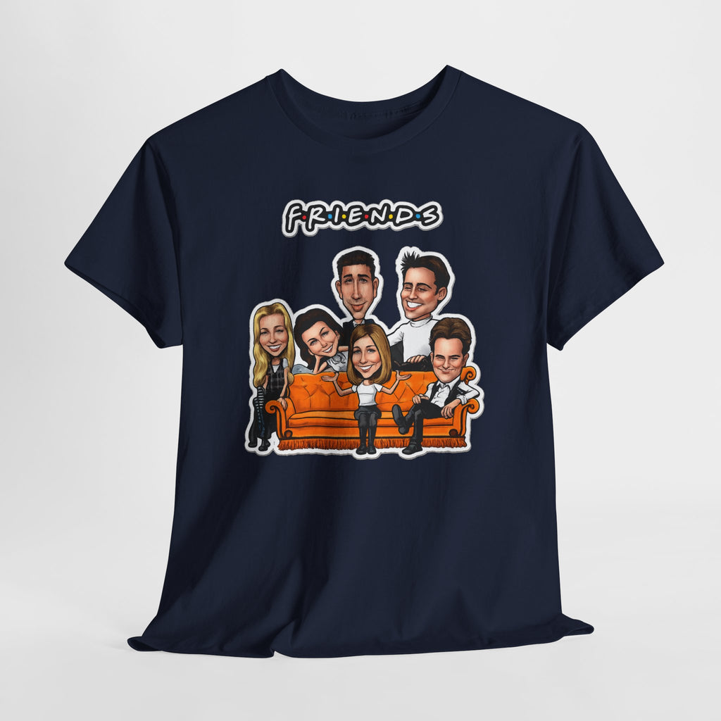Friends TV Show Cartoon Cast T-Shirt — Iconic Couch Graphic Tee