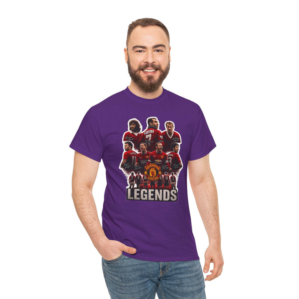 Manchester United Legends Football Team Tee — Retro Manchester United Players Graphic Shirt