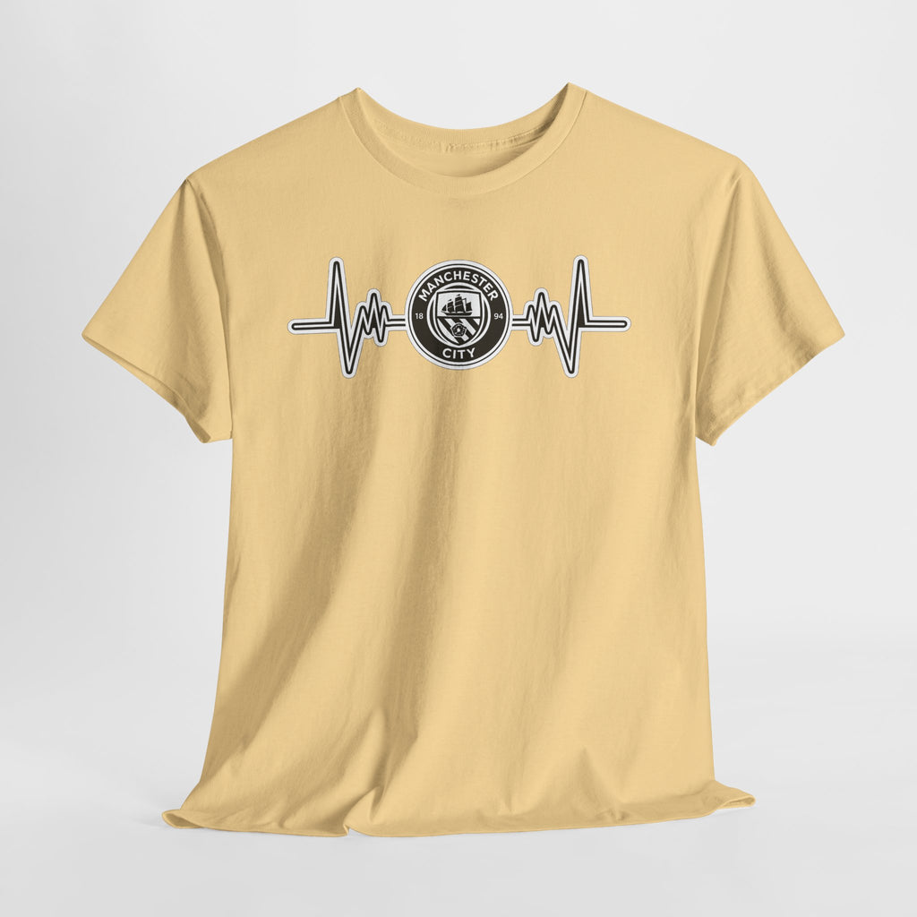 Manchester City Heartbeat Logo T-Shirt — Emergency Medical Services Pulse Tee