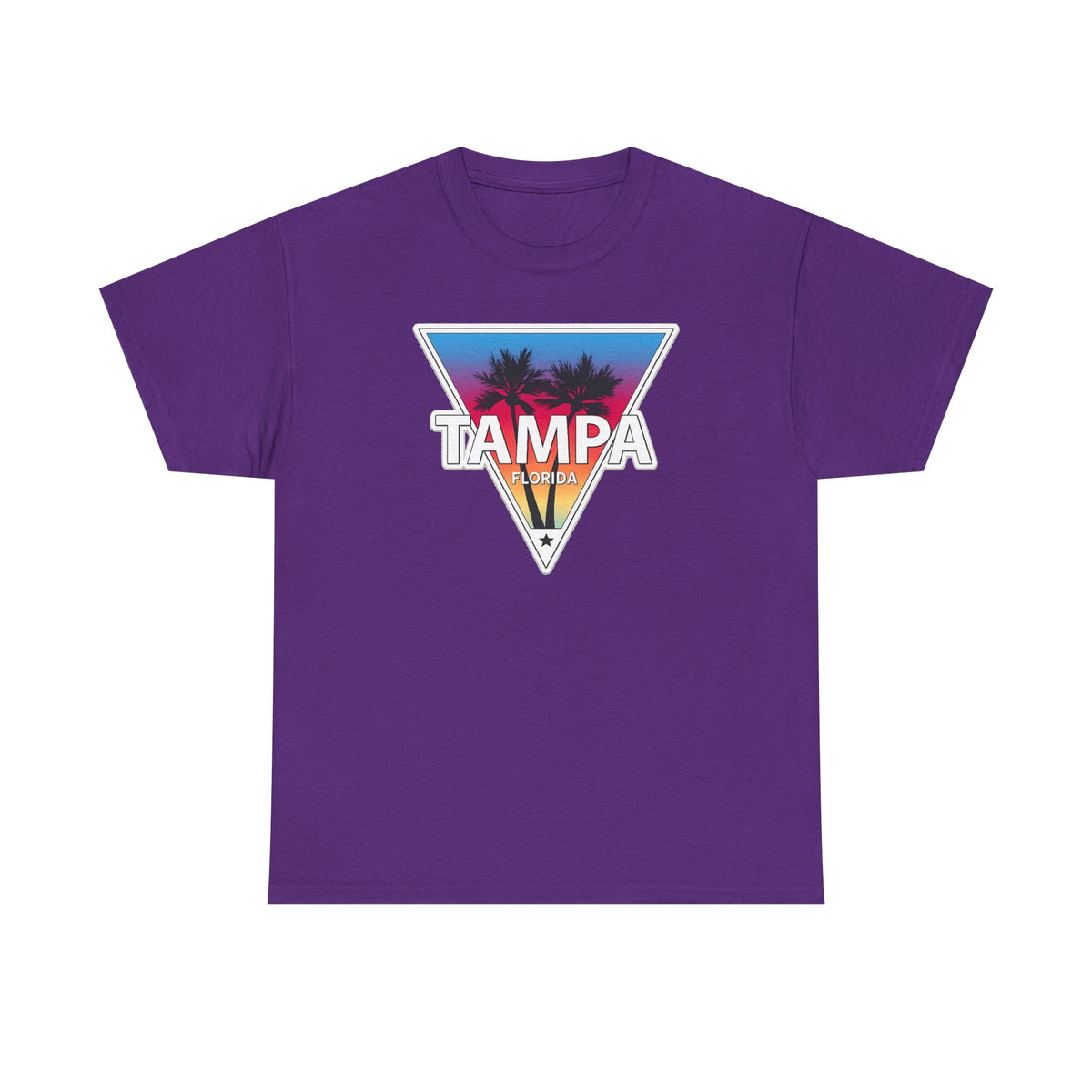 Tampa Retro Sunset Cotton T-Shirt