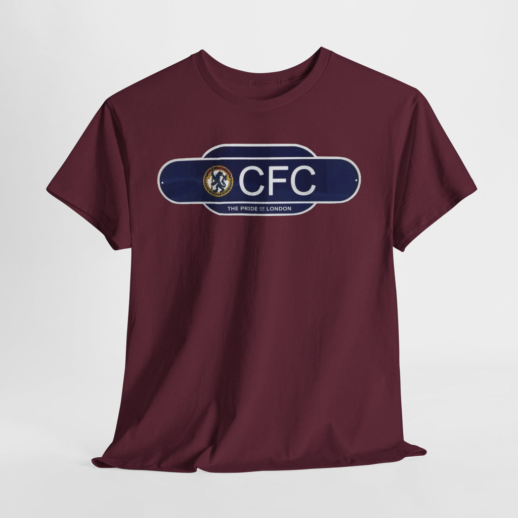 Chelsea Railway Sign Crest Logo T‑Shirt — Retro Football Badge Tee